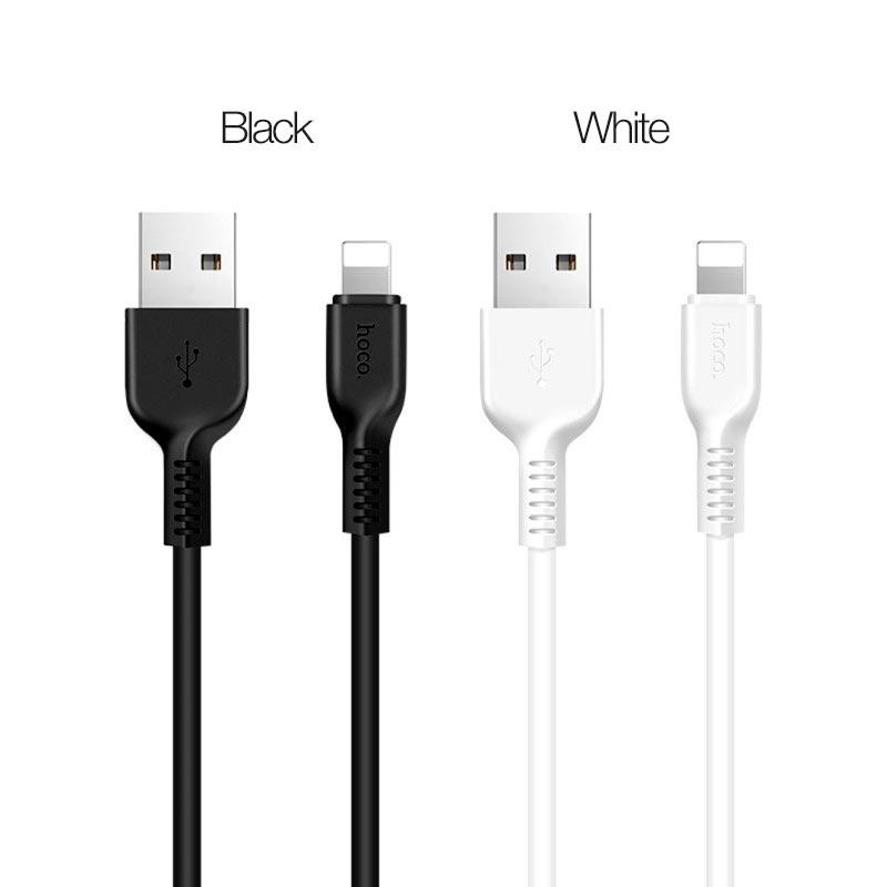HOCO Lightning Cable X20 Synchronisation des données de charge Flash, Blanc, 3M