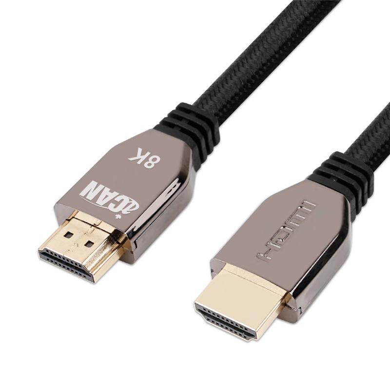 iCAN HDMI V2.1 Cable with Zinc Alloy Connectors, 8K, M/M, 1M(Open Box)