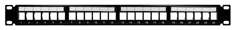 SYNCONNECT 1U Blank 24 Port Keystone Patch Panel (SC-PA24-1U)
