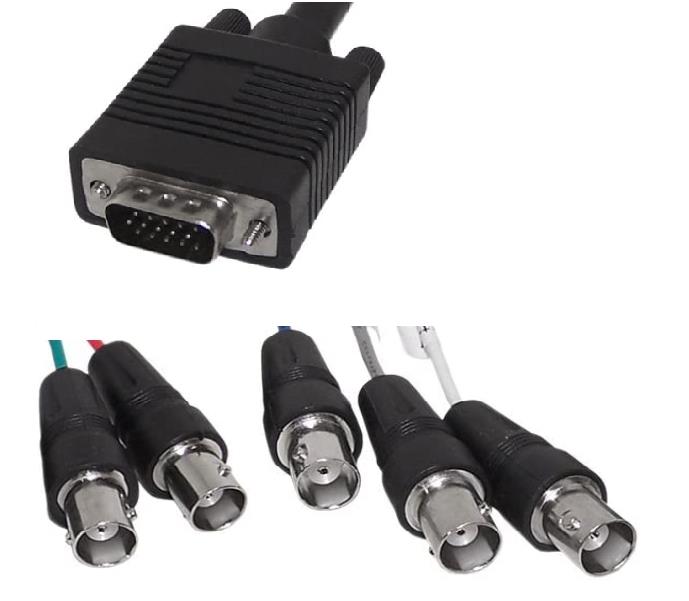 Câble ICAN SVGA mâle - 5 BNC mâle - 10 pieds. (SVGA-C5BNC-F10)
