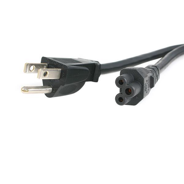 StarTech (PXT101NB3S10) - Cordon d'alimentation standard pour portable -- NEMA 5-15P vers C5 - 10 pi (Noir)