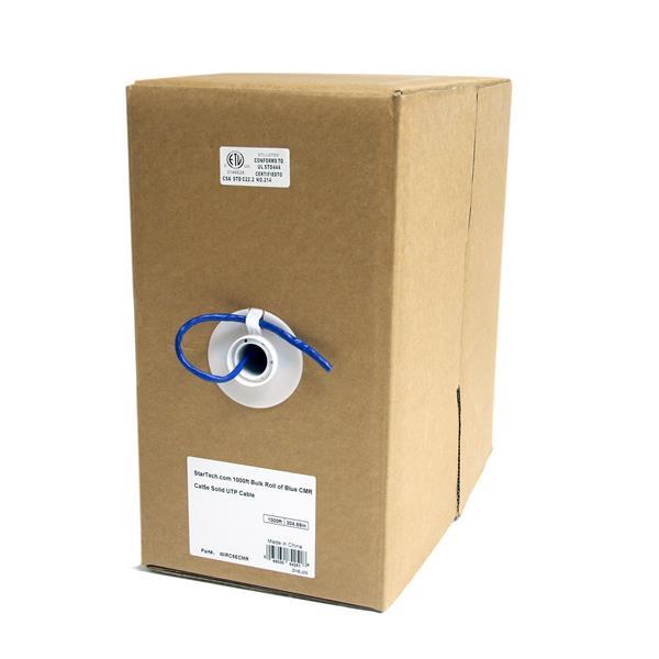 StarTech (WIRC5ECMR) - Bobine de câble UTP Cat5e solide en vrac - 1 000 pi (Bleu)