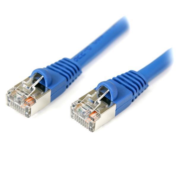 StarTech 3 ft Category 5e Snagless Shielded RJ-45 Patch Cable Blue (S45PATCH3BL)