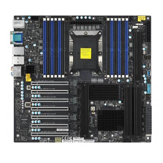 Supermicro X11SPA-T Intel Xeon LGA3647 Server Board - E-ATX, Single-Socket, for Xeon Scalable CPU (MBD-X11SPA-T-O)