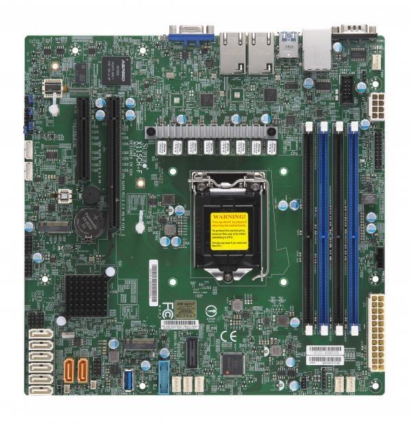 arte de serveur Supermicro X11SCH LGA1151 - micro-ATX, emballage en boîte (X11SCH-F-O) - pour processeur Intel Xeon E-2100 E...