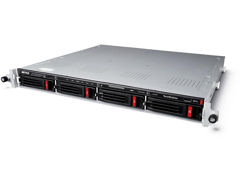 Serveur NAS Buffalo TeraStation 5410R de montage en rack 1U à 4 baies et 16 To - 4 disques durs de 4 To inclus (TS5410RN1604)