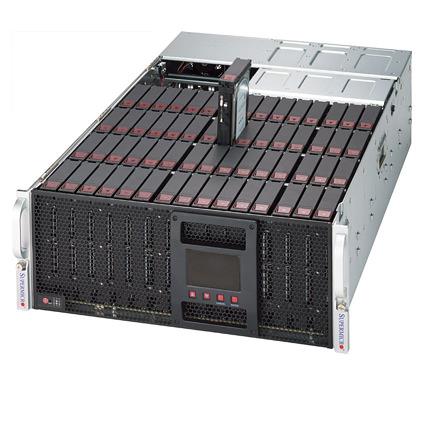 Serveur de stockage en rack Supermicro SSG-6049P-E1CR60L de 4U avec 60 baies - 2x Xeon 4210R, 32 Go, SSD de 240 Go, 60x HDD ...