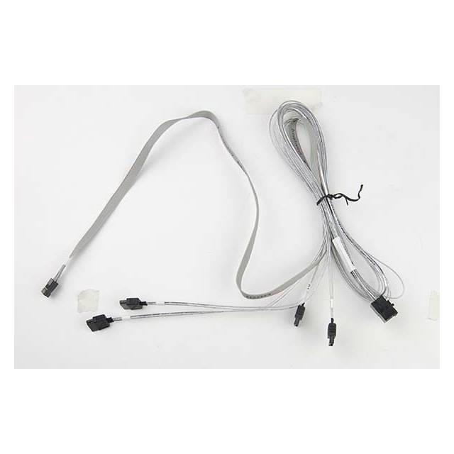 Supermicro Data Cable Kit for RAID Controller - 90/90/75/75cm Mini-SAS HD to 4x SATA Internal Cable w/ 75cm SB (CBL-SAST-0556)