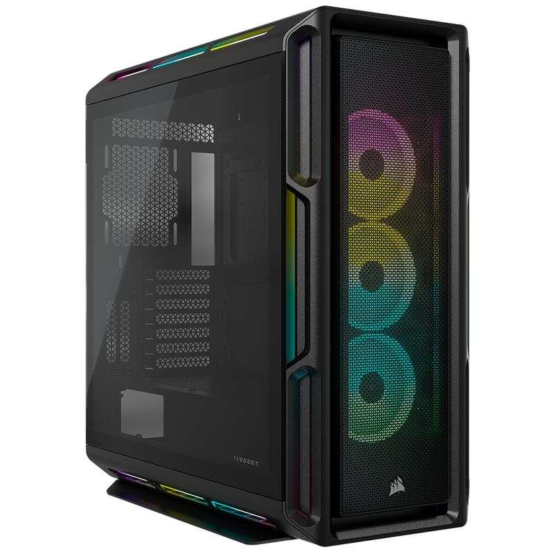 CORSAIR iCUE 5000T RGB Tempered Glass Mid-Tower Smart Case, Black(Open Box)