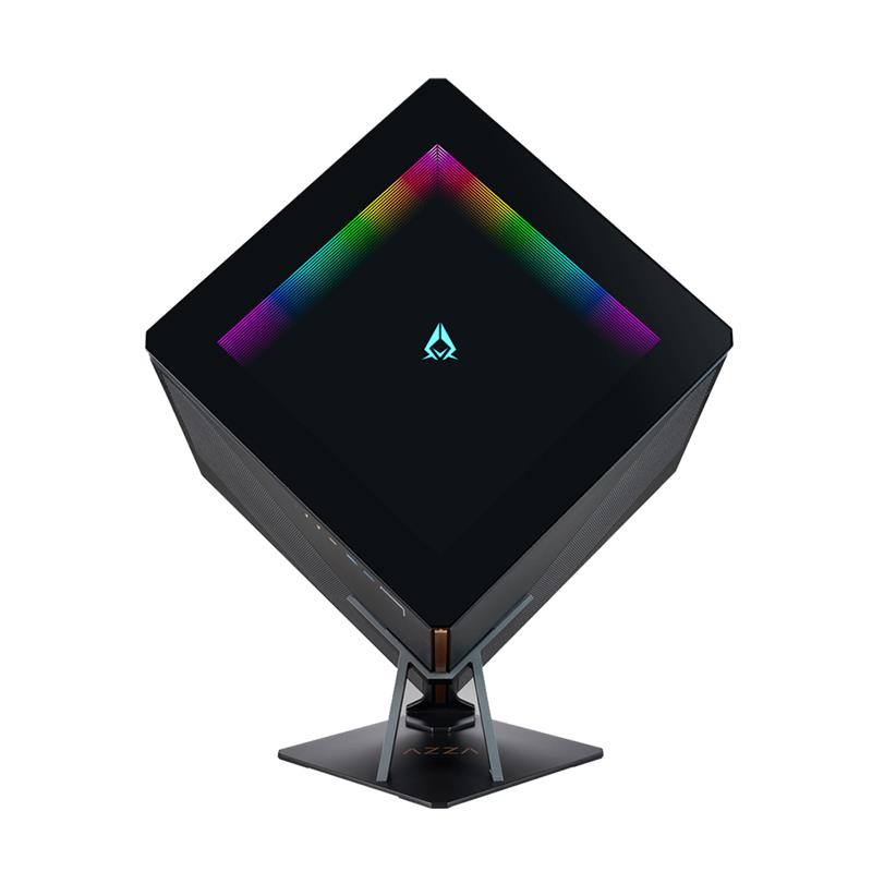 AZZA Regis 902 - Luxury Cube Case | Infinity RGB Panel | 3-Sided Tempered Glass | CNC Milled Aluminum Stand | 336MM MAX. GPU Le