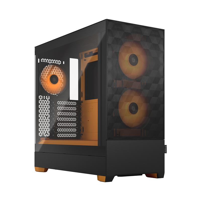 FRACTAL DESIGN Pop Air RGB Black Orange Core TG ATX High-Airflow Clea