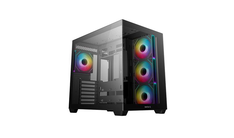 DeepCool CG530 4F ATX Panoramic case, Black, 4x Pre-installed PWM ARG