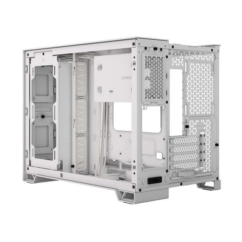 CORSAIR 2500X Micro ATX Dual Chamber PC Case, White - Canada