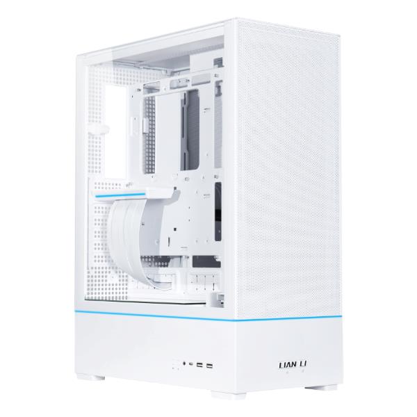 LIAN LI SUP-01 Small Tower ATX Case, White, 3x Pre-installed PWM Case