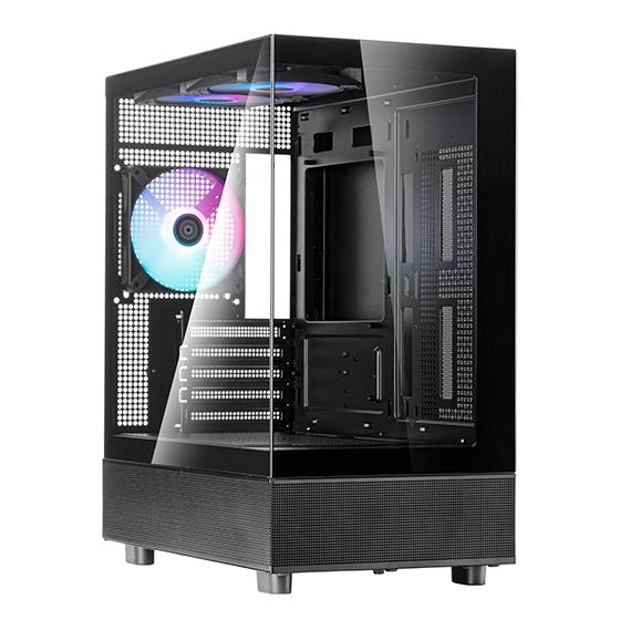 SilverStone Lucid 04 Panoramique Micro ATX Tower Noir