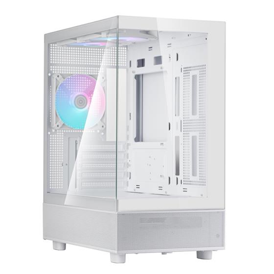 SilverStone Lucid 04 Panoramique Micro ATX Tower Blanc
