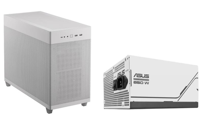 ASUS AP201 MicroATX Mesh  Case - White + Prime 850W PSU