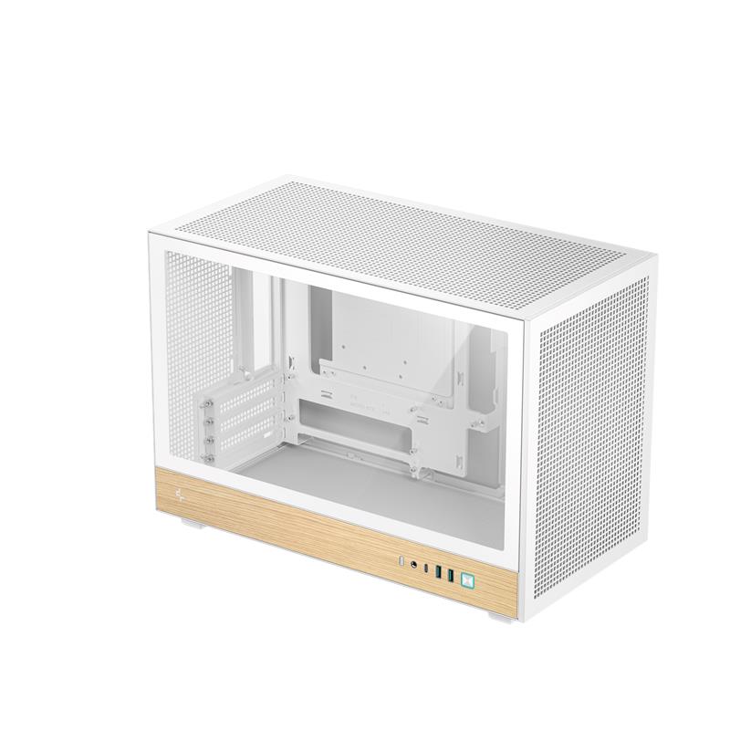 DeepCool CH260 WOOD WH Blanc