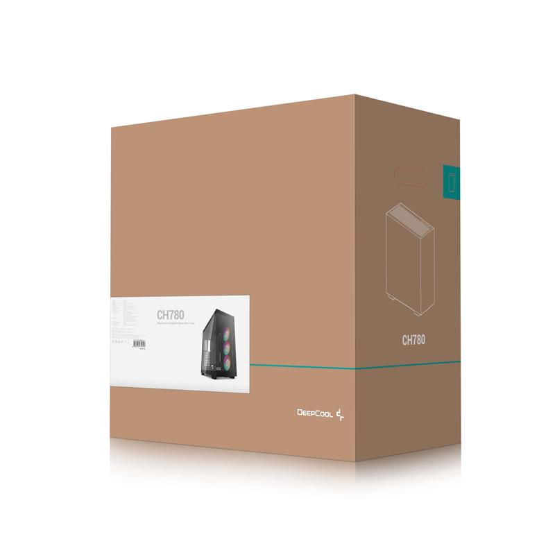 DeepCool CH780 ATX Panoramic Case, Black - Canada Computers