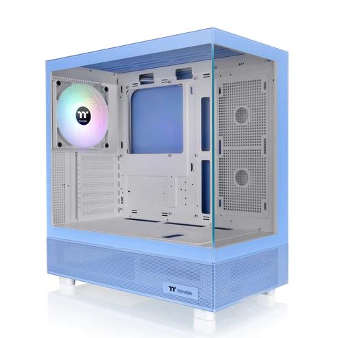 THERMALTAKE View 270 TG ARGB avec boîtier d'ordinateur avec 3 ventilateurs ARGB Lite de 120 mm, bleu hortensia