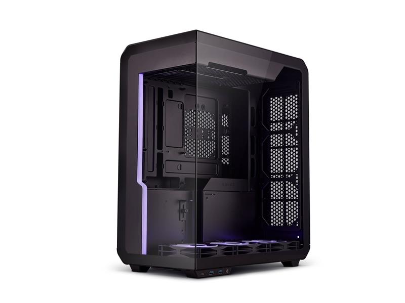 SSUPD Xhuttle Black ATX Mid Tower Gaming Case, Dual Chamber, Tempered