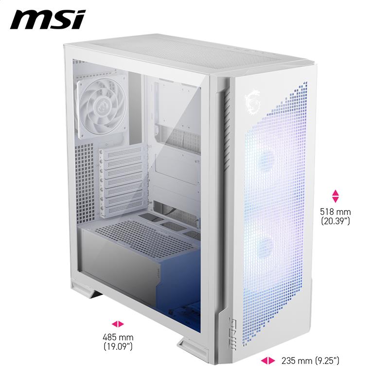 【手渡可】MSI MPG VELOX 300R AIRFLOW PZ WHITE MSI MPG VELOX 300R AIRFLOW PZ WHITE Mid-Tower Case - Canada