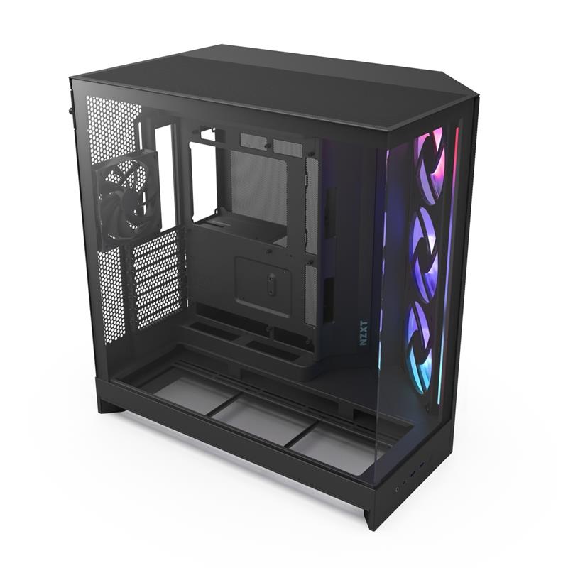 NZXT H9 Flow RGB Dual-Chamber ATX Mid Tower Chassis - All Black