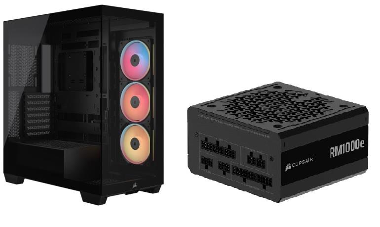 CORSAIR 3500X LX-R RGB Case + RM1000e PSU