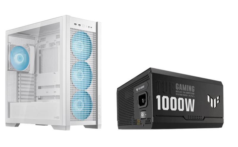 ASUS GT302 ARGB Case - White + TUF Gaming 1000W PSU