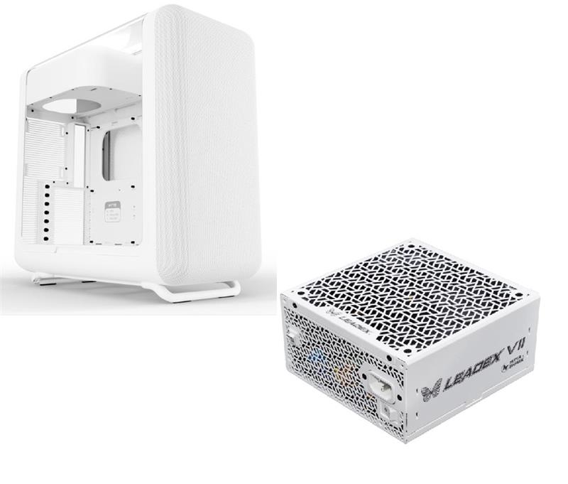 HYTE X50 Window White Case + Super Flower Leadex VII XP 1000W White PSU