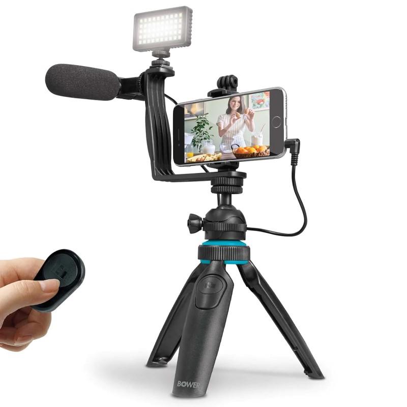 Bower Deluxe Photo Vlogger Kit w/ LED, Mic & Remote