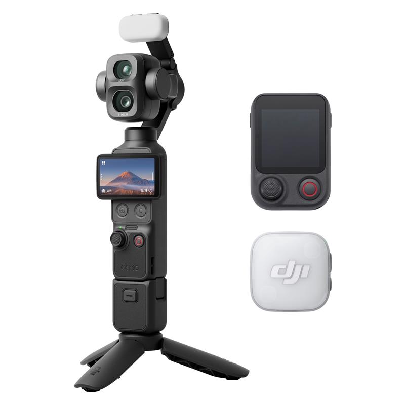 DJI Osmo Pocket 4P, VlogCombo, 3-Axis Stabilized 4K Handheld Came