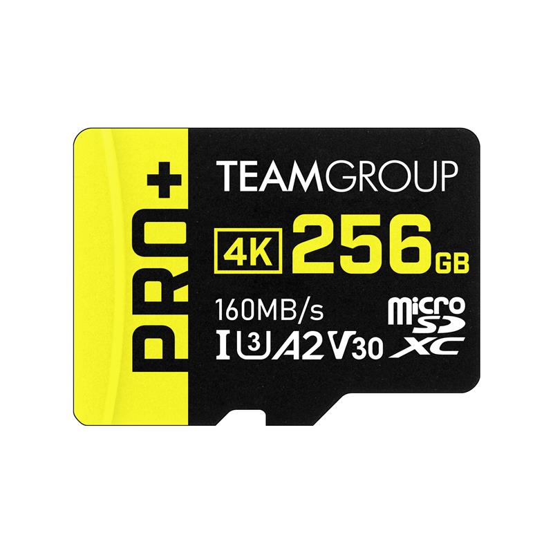 TEAMGROUP PRO+ 256 Go microSDXC UHS-I U3 A2 V30