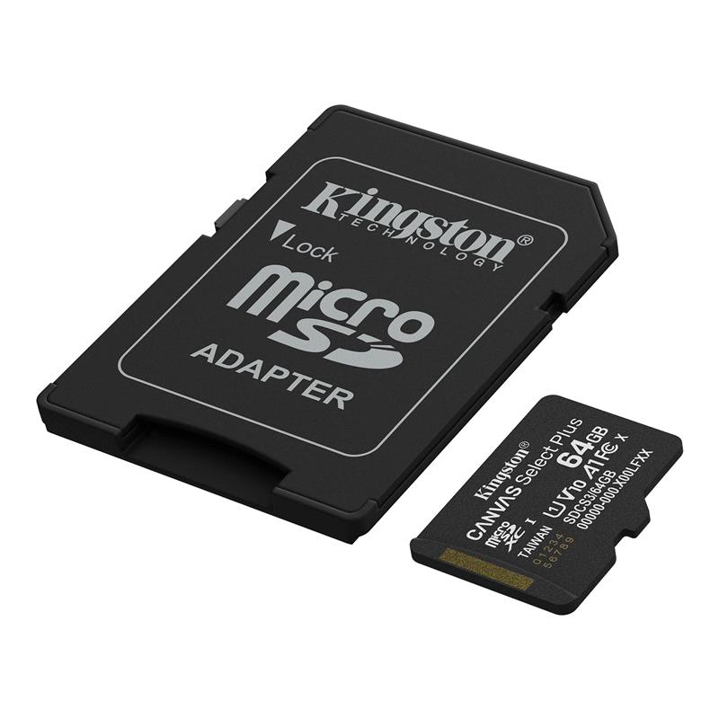 Kingston Canvas Select Plus 64GB microSDXC UHS-I U1 A1 V10