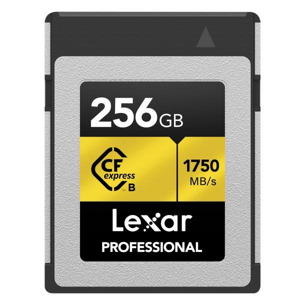 Carte mémoire Lexar Professional CFexpress Type B 256 Go, lecture jusqu'à 1 750 Mo/s, enregistrement vidéo brut 8K (LCXEXPR2...