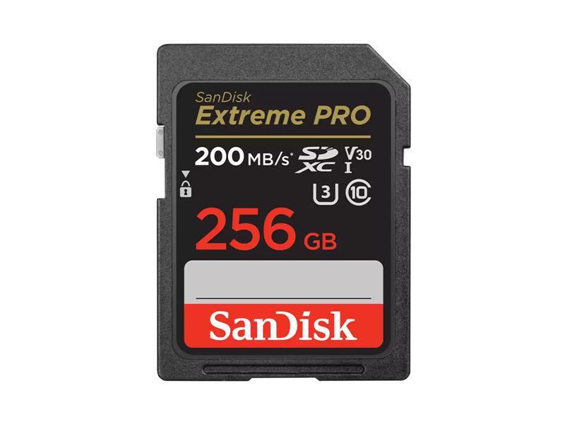 SanDisk SDSDXXD-256G-GN4IN,EXTREME PRO SD,200/140MB/S RW,C10,UHS,U3,