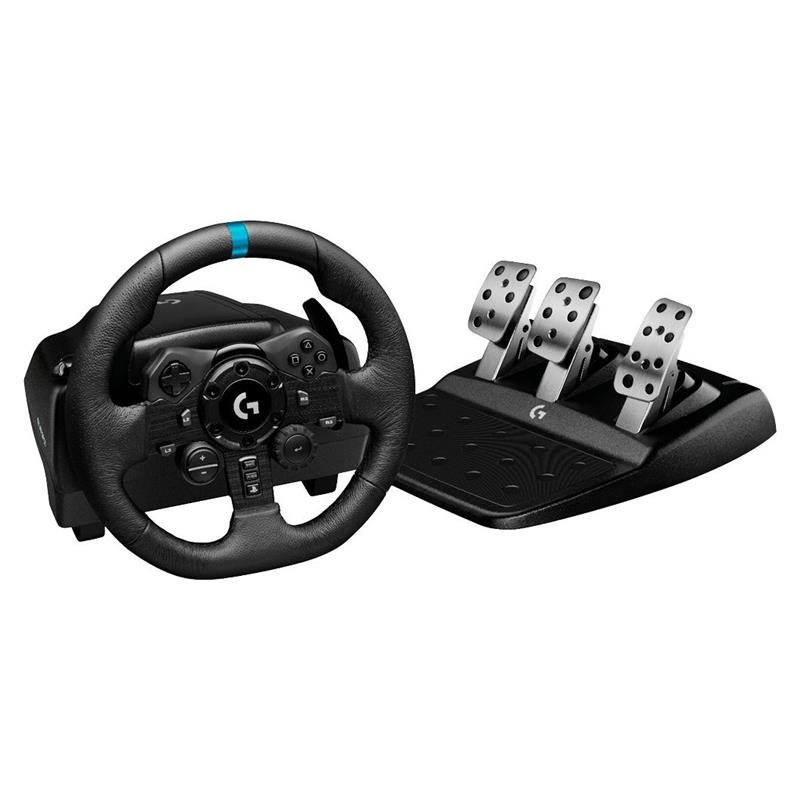 LOGITECH (G923) - Volant de course + pédales pour PS5/PS4/PC