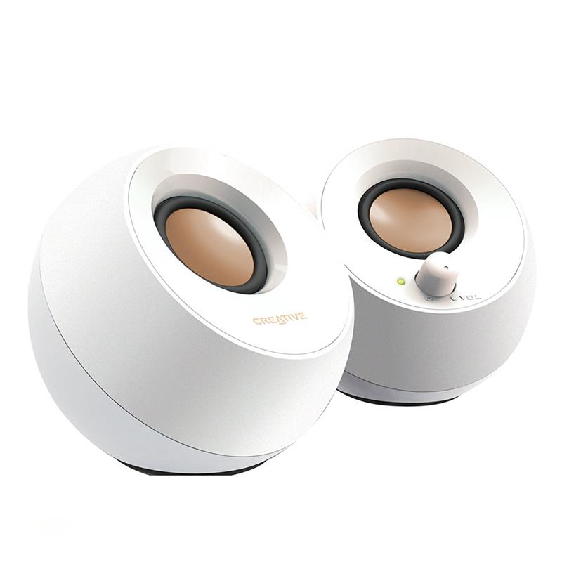 CREATIVE Pebble 2.0 USB Desktop Speakers, White(Open Box)