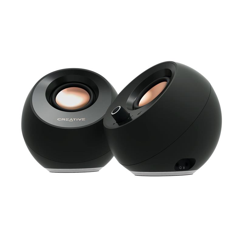 Creative Pebble Pro 2.0 RGB Speakers avec Bluetooth 5.3, Noir