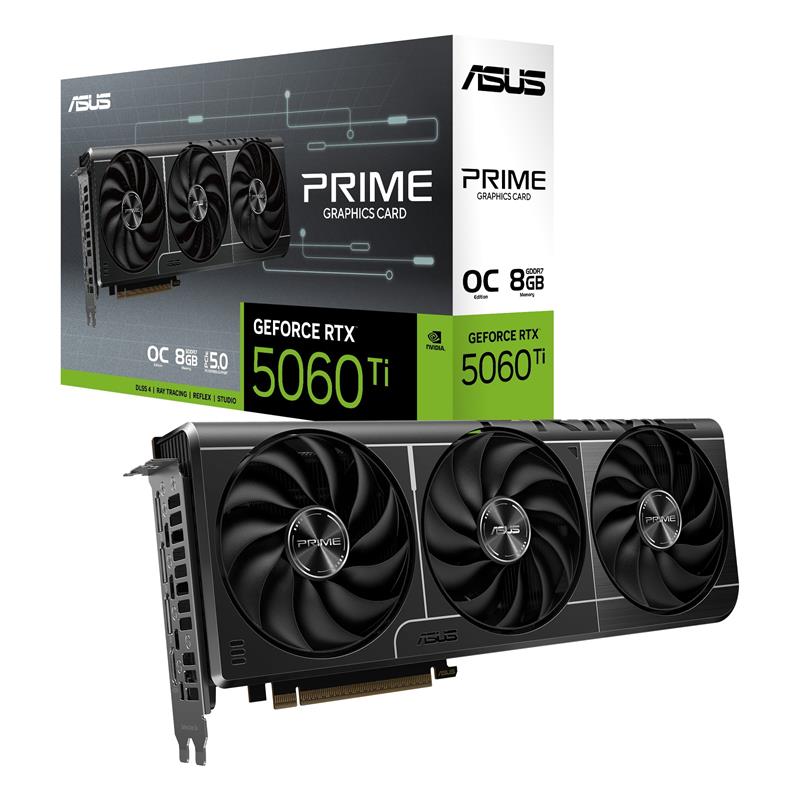 ASUS Prime GeForce RTX 5060 Ti 8GB OC GDDR7 Triple Fans