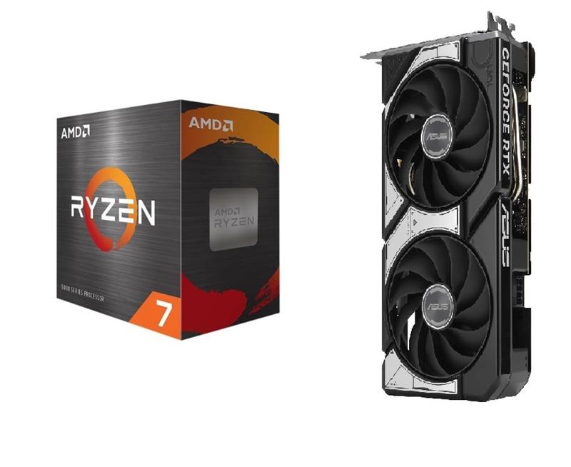 AMD Ryzen 7 5700 CPU + ASUS Dual GeForce RTX 5060 Ti GPU
