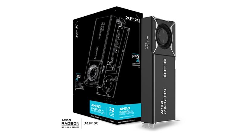 XFX Radeon AI Pro R9700 GDDR6 Un ventilateur