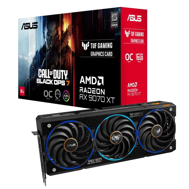 ASUS TUF Gaming Radeon RX 9070 XT COD BO7 GDDR6 Triple Fans
