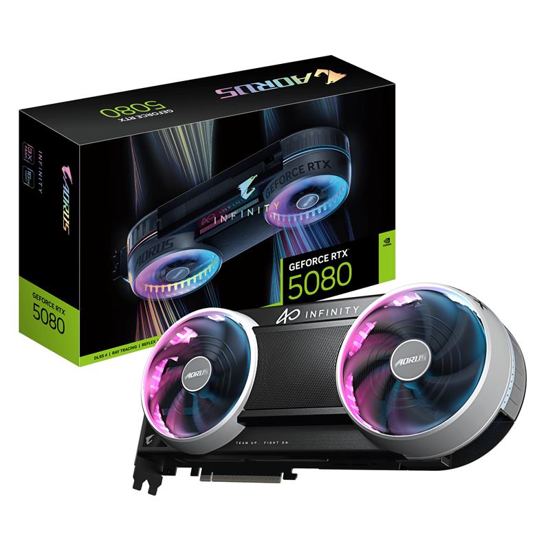 GIGABYTE AORUS GeForce RTX 5080 INFINITY GDDR7 Triple Fans