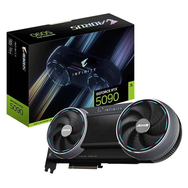 GIGABYTE AORUS GeForce RTX 5090 INFINITY 32 Go GDDR7 Deux ventilateurs