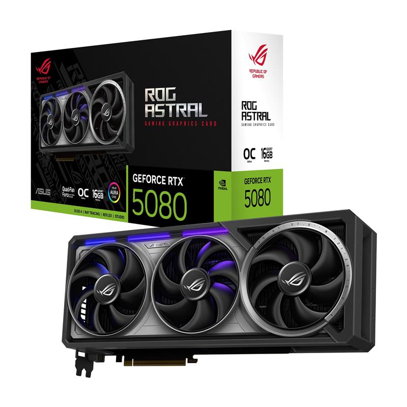 Carte graphique ROG Astral GeForce RTX 5080 16 Go GDDR7 OC Edition à quatre ventilateurs(Open Box)