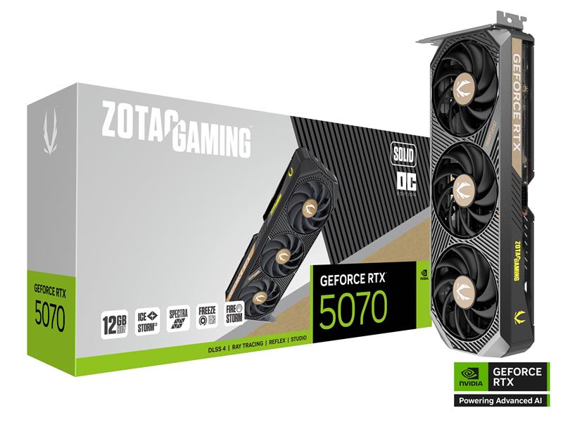 ZOTAC GAMING GeForce RTX 5070 SOLID OC 12GB GDDR7