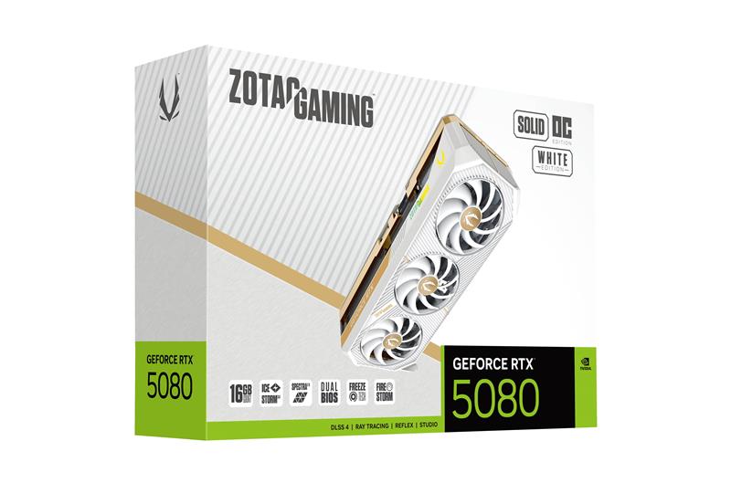 ZOTAC GAMING GeForce RTX 5080 SOLID OC White Edition 16GB GDDR7