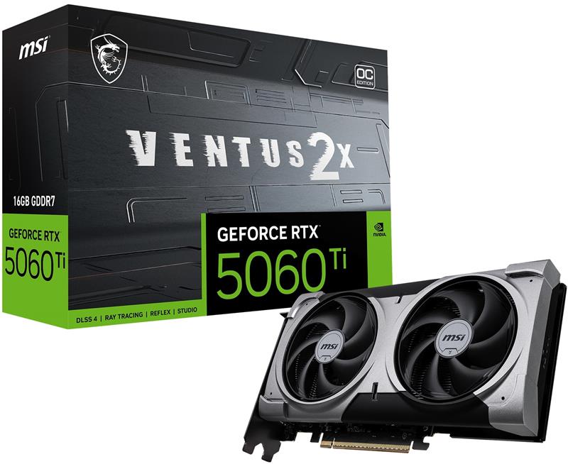 MSI GeForce RTX 5060 Ti 16G VENTUS 2X OC PLUS GDDR7 Double Fans