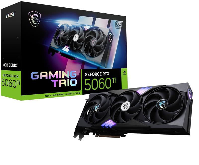 MSI GeForce RTX 5060 Ti 8G GAMING TRIO OC GDDR7 Triple Fans